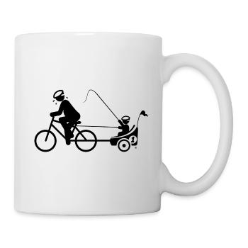 REMORQUE DE BICYCLETTE PAPA PULLS AVEC GENRE PAR SUBGIRL - Mug blanc - blanc - Droite