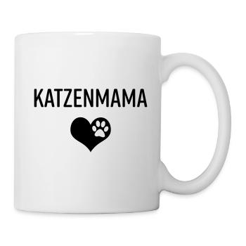 Katzenmama Katze Mieze Katzenliebhaber Geschenk - Tasse - Weiß - Rechts