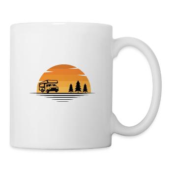 Wohnmobil im Sonnenuntergang - Tasse - Weiß - Rechts