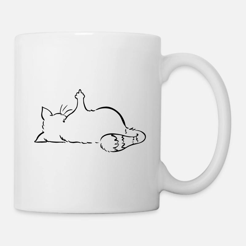 Chat non, non, majeur, non, pas de texte - Mug blanc - blanc