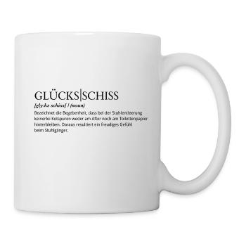 Glücksschiss Definition schwarz - Tasse - Weiß - Rechts