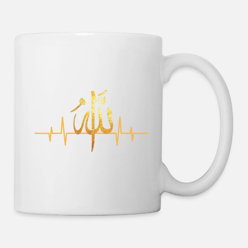 Heartbeat Caractères Allah - Mug blanc - blanc
