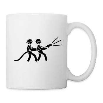 feuerwehrmann feuerwehr icon team - Tasse - Weiß - Rechts