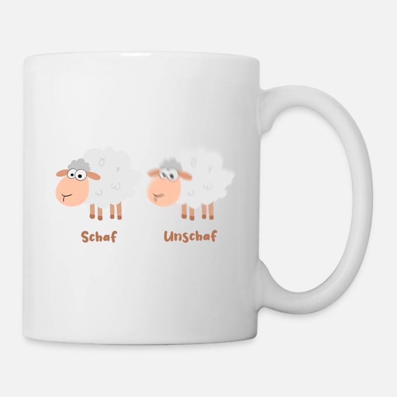 Schaf Schäfer Wortspiel - Tasse - Weiß