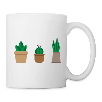 Cadeau de cactus design plat minimal cactus - Mug blanc - blanc - Droite
