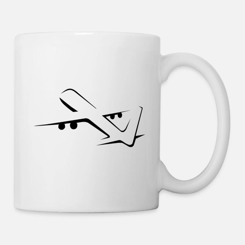 Avion - Mug blanc - blanc