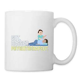 Physiotherapeut Gut Besser Herren Physio Lustiges - Tasse - Weiß - Rechts
