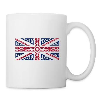 Union Jack Tribal Drapeau britannique - Mug blanc - blanc - Droite