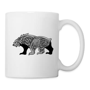 Viking nordique ours de l’ours d’ornement nodique - Mug blanc - blanc - Droite