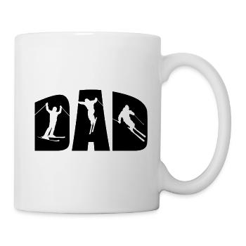Skifahrer Skifahren Ski Papa Vater - Tasse - Weiß - Rechts