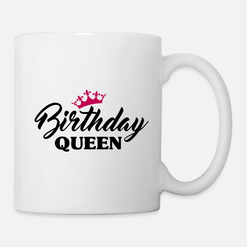 Anniversaire Dames Birthday Queen - Mug blanc - blanc