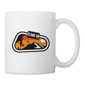 Klettern Bouldern Kletterer Bergsteiger Felsklette - Tasse - Weiß - Rechts
