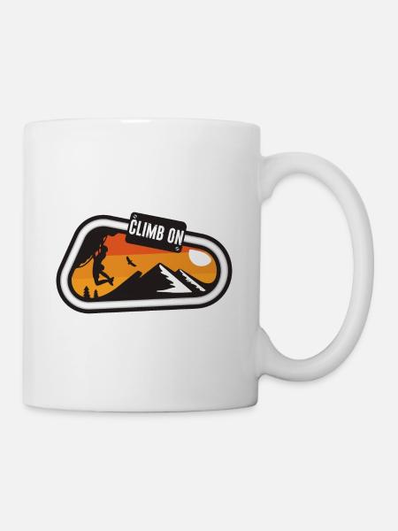 Klettern Bouldern Kletterer Bergsteiger Felsklette - Tasse - Weiß