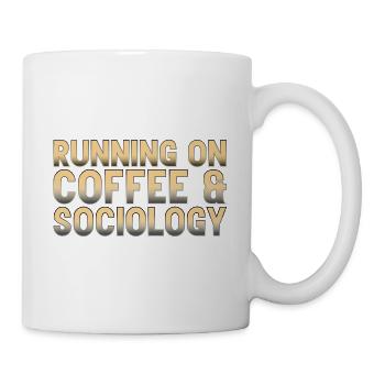 Café et sociologie. Don de philosophe - Mug blanc - blanc - Droite