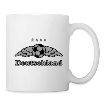 Deutsche Fußball Fans - Tasse - Weiß - Rechts