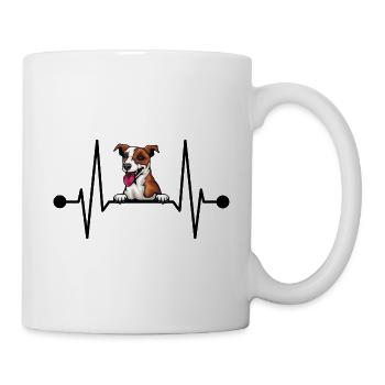 Jack Russell Terrier Mama Heartbeat Peeking - Mug - white - Right