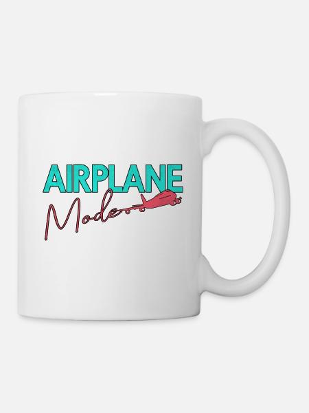 Flugzeug Pilot Fliegen Flugmodus An I Geschenk - Tasse - Weiß