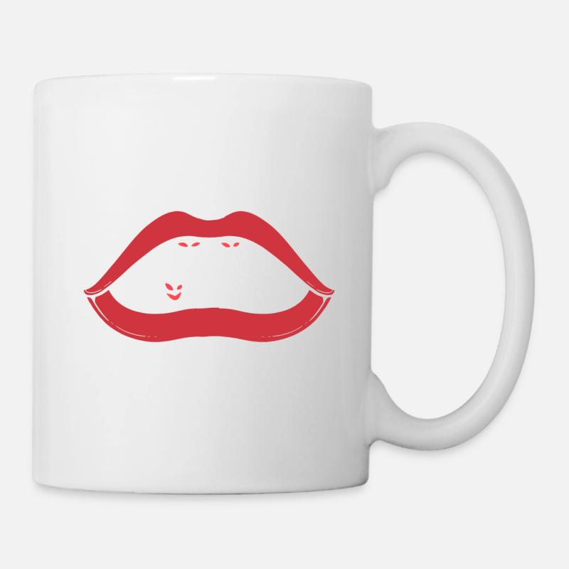 Vampirlippen Maskenbildner Gift - Tasse - Weiß