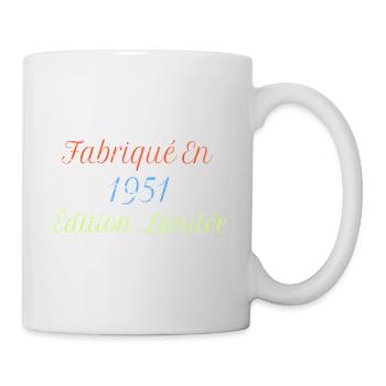 Rétro Fabriqué En 1951 Édition Limitée Présente - Tasse - Weiß - Rechts