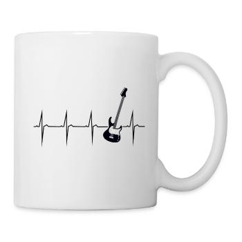 mein herz schlägt für e gitarre - Tasse - Weiß - Rechts