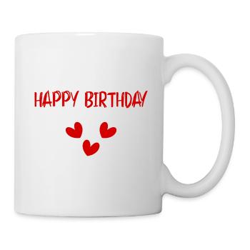 HAPPY BIRTHDAY. JOYEUX ANNIVERSAIRE. ANNIVERSAIRE. - Mug blanc - blanc - Droite