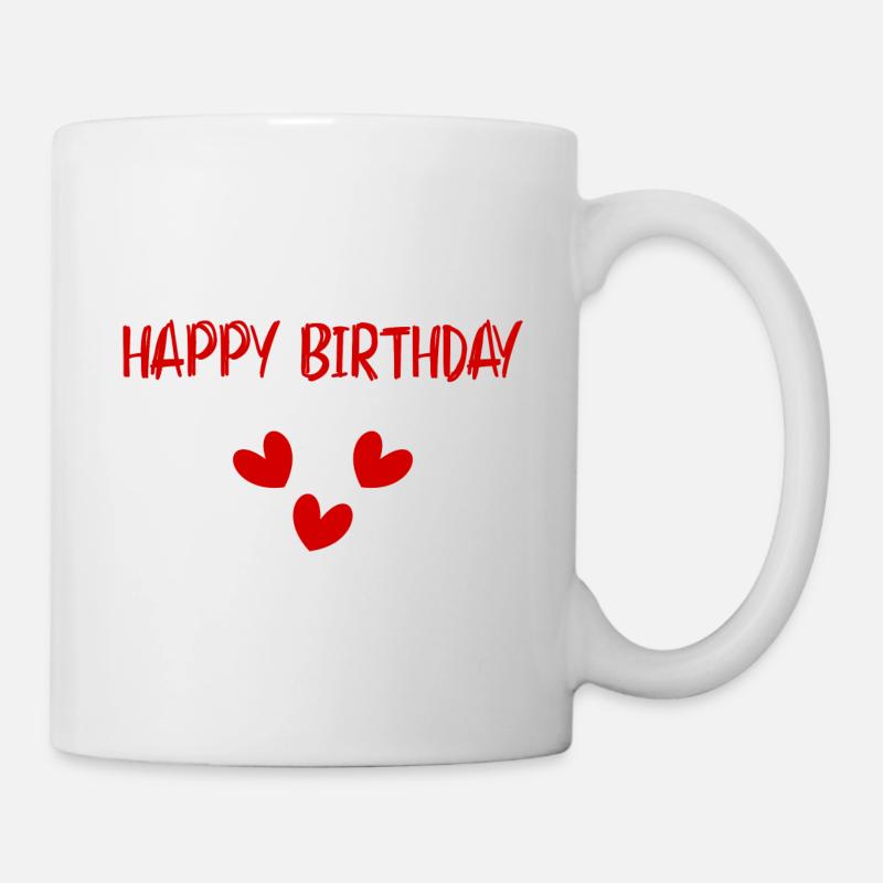 HAPPY BIRTHDAY. JOYEUX ANNIVERSAIRE. ANNIVERSAIRE. - Mug blanc - blanc
