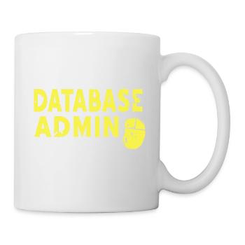 Retro Vintage DATABASE Admin Awesome Designs - Tasse - Weiß - Rechts