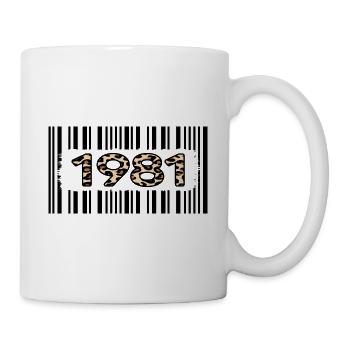 1981 birthday anniversary limited leopard - Mug - white - Right