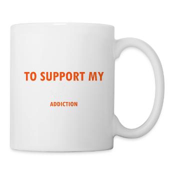 Je ne travaille que pour soutenir ma dépendance au golf rétro - Mug blanc - blanc - Droite