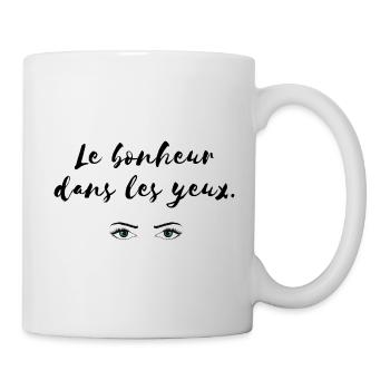 Le bonheur dans les yeux - yeux vert - Mug blanc - blanc - Droite