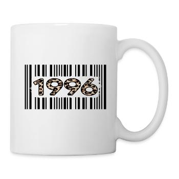 1996 geburtstag 26 jahre jubiläum barcode leopard - Tasse - Weiß - Rechts