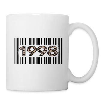 1998 Anniversaire 24 ans Barcode Leopard - Mug blanc - blanc - Droite