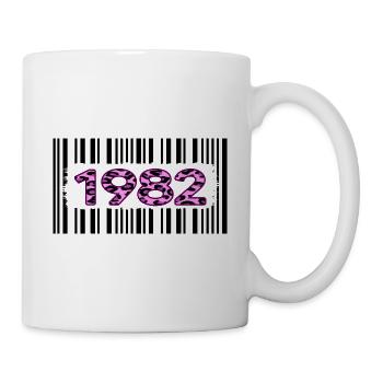 1982 Birthday Anniversary Barcode Pink Leopard - Mug - white - Right