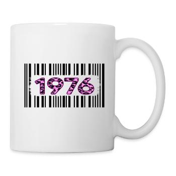 1976 Birthday unique pink leopard barcode - Mug - white - Right