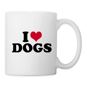 Dog I Love Dogs - Mug - white - Right