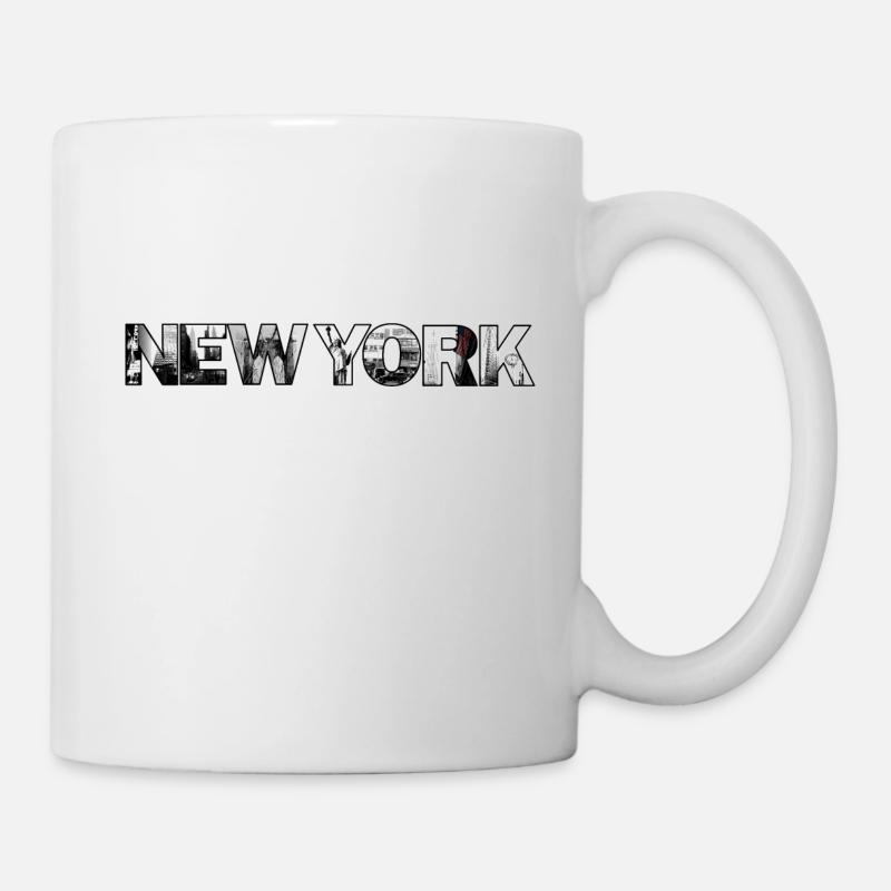 Lettrage new-yorkais - Mug blanc - blanc