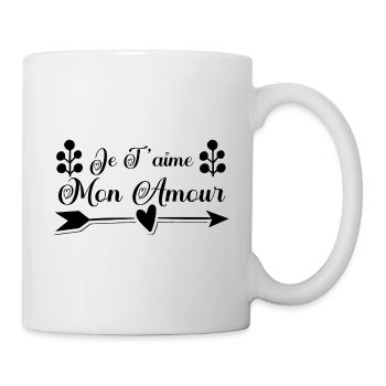 Je t'aime mon amour. cadeau saint valentin. couple - Mug blanc - blanc - Droite