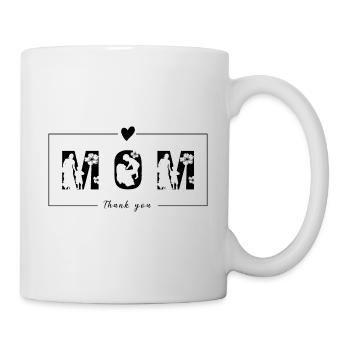 THANK YOU MOM, Mother's Day - Mug - white - Right