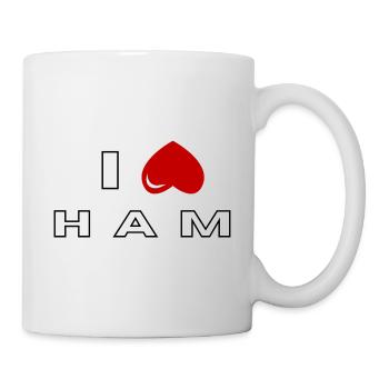 Ich hasse Schinken - Tasse - Weiß - Rechts