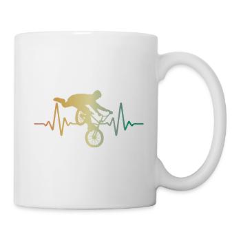 Heartbeat BMX Heart Rate ECG - Mug - white - Right