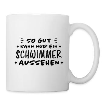 Schwimmer Sport Lustiger Spruch Schwimmen Geschenk - Tasse - Weiß - Rechts