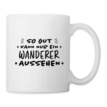 Wanderer Outdoor Lustiger Spruch Wandern Geschenk - Tasse - Weiß - Rechts