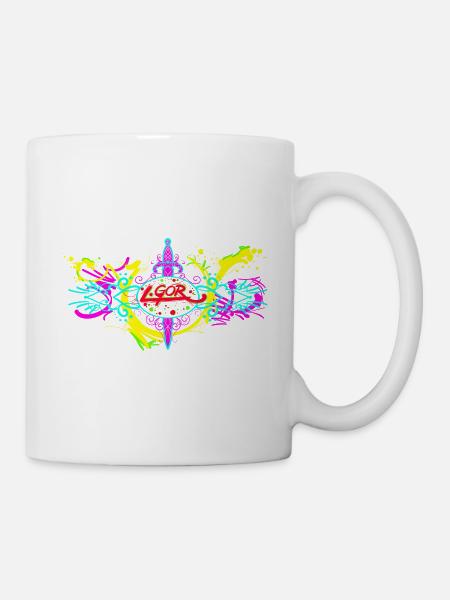 L.Gor Dolch Farbklecks - Tasse - Weiß