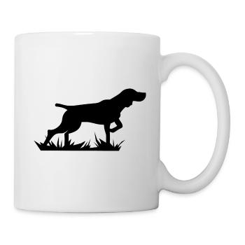 Chien de chasse - Logo pour les amoureux des chiens - Mug blanc - blanc - Droite