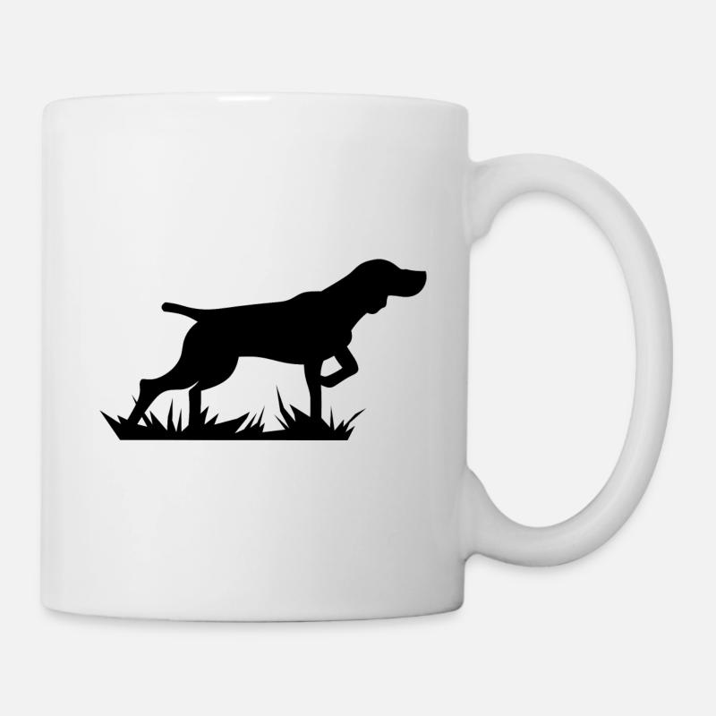 Chien de chasse - Logo pour les amoureux des chiens - Mug blanc - blanc