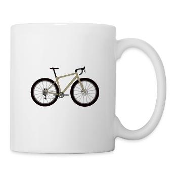 Gravel Bike Road Bike Titanium Drop Bar - Mug - white - Right