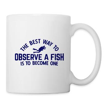 Apnoetaucher Freitaucher Taucher - Tasse - Weiß - Rechts