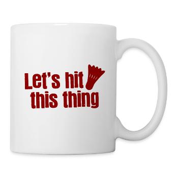 Badminton - Tasse - Weiß - Rechts