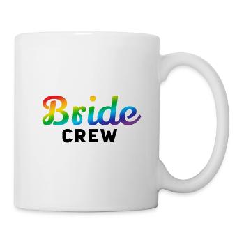 Braut-Crew Regenbogen - Tasse - Weiß - Rechts