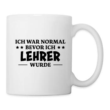 Lehrer Spruch Unterricht Lustiges Lehrer Geschenk - Tasse - Weiß - Rechts